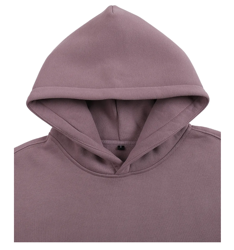 Double-layered hood close-up